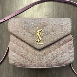 Yves Saint Laurent purple denim toy Lou